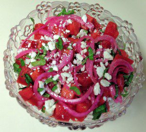 Pickled Purple Onions Prosciutto Watermelon Salad