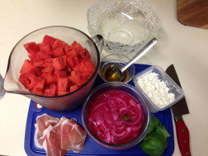 Pickled Purple Onions Prosciutto Watermelon Salad